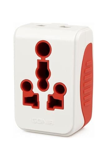 CONA Hugo 6A to 16A Multi Plug Adapter | Universal 3-Pin Plug | Safe & Durable | White (Pack of 2)