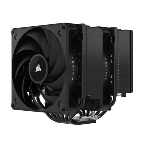 CORSAIR A115 High-Performance Tower CPU Air Cooler — Cools up to 270W TDP - Slide-and-Lock Fan Mount - Two Corsair AF140 Elite Fans Pre-Applied Thermal Paste — Black