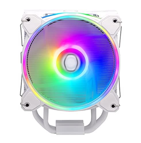 Cooler Master Hyper 212 Halo White ARGB CPU Cooler - 120mm Fan | Support AMD & Intel CPU Socket AM5, AM4 / LGA 1700, 1200, 1151, 1150| PWM Case Fans | 51.88 CFM Airflow | 4 Heat Pipes | Gen 2 ARGB