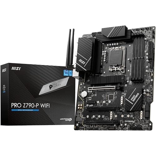 MSI PRO Z790-P WiFi Motherboard, ATX - Supports Intel 12th & 13th Gen Core Processors, LGA 1700-55A DrMOS, DDR5 Memory Boost 7000+MHz/OC, PCIe 5.0 & 4.0 x16, 4 x M.2 Gen4, Wi-Fi 6E, 2.5G LAN