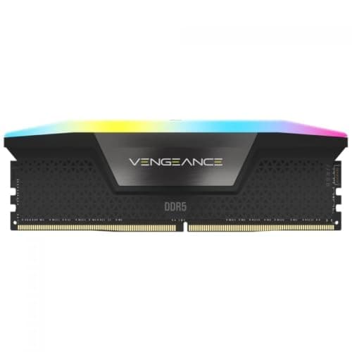 CORSAIR Vengeance RGB DDR5 RAM 8GB (1x8GB) 5200MHz CL40-40-40-77 1.25V Intel XMP 3.0 Desktop Memory - Black (CMH8GX5M1B5200C40)
