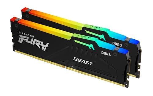 Kingston Fury Beast Black RGB Expo 32GB 6000MT/s DDR5 CL30 DIMM Desktop Gaming Memory Kit of 2 - KF560C30BBEAK2-32