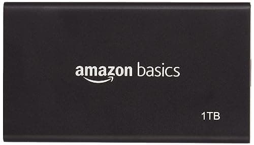 Amazon Basics Portable 1TB SSD, USB 3.2 Gen 2x2 (20Gbps, Type-C), Read Speed up to 2000MB/s