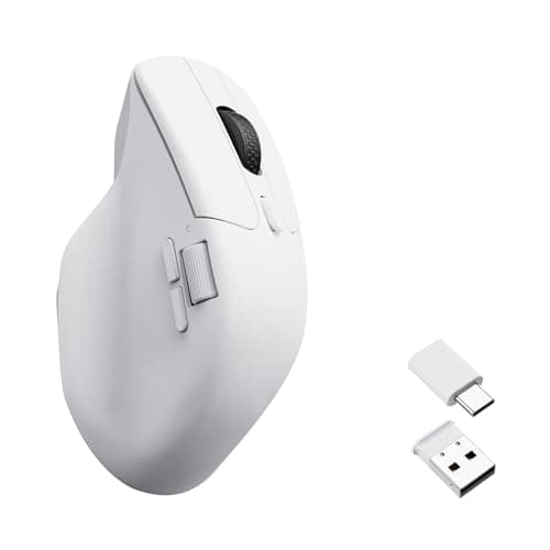 Keychron M6 Wireless Mouse, 2.4 GHz/Bluetooth 5.1/Wired Mouse, PixArt 3395 Sensor, Programmable Buttons, Side Scroll Buttons, Up to 26,000 DPI/650 IPS, 78g Lightweight, Ergonomic Design for Windows