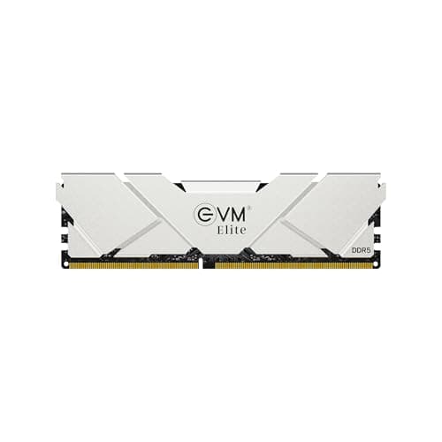 EVM Elite 16GB DDR5 5600MHz | Gaming Desktop RAM – Intel XMP & AMD EXPO | Aluminum Heat Sink | CL18 | 1.35V Low Voltage | 288-Pin Long-DIMM | 10-Year Warranty (EE16G56DT)