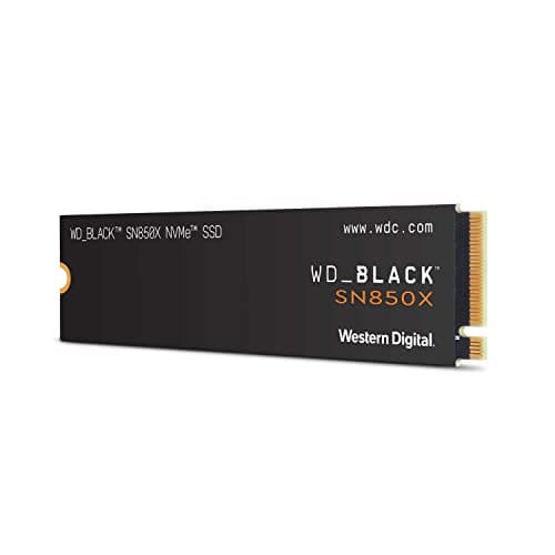 Western Digital WDS200T2X0E-EC SN850X Western Digital WD Black M.2 SSD Internal 2TB NVMe PCIe Gen4 x4 (Read Up to 7300MB/s Write Up to 6600MB/s) Gaming PC