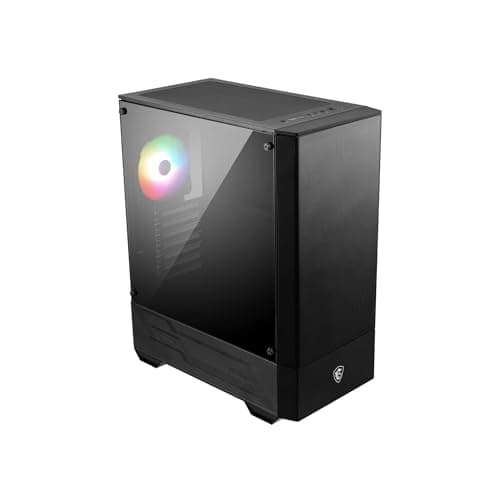 MSI MAG Forge 110R Mid Tower Gaming PC Cabinet | USB 3.2 Gen 1 Type-A | Support Bracket | Acrylic Panel and Magnetic Dust Filter | 1 x 120mm ARGB Fans | | Black (ATX, m-ATX, Mini-ITX Compatible)