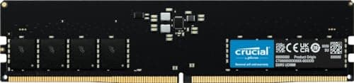 Crucial Basics 16GB DDR5 4800Mhz CL40 UDIMM Desktop RAM Memory - Black (CB16GU4800)