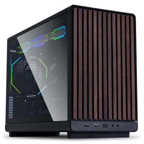 Lian Li A3-mATX Wood Edition Micro Form Factor Computer Case/Gaming Cabinet - Black | Support M-ATX/ITX -G99.A3X-WDG.in