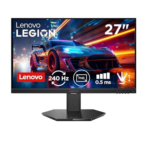 Lenovo Legion 27-10 | 27" (68.58cm) FHD IPS 240Hz Gaming Monitor | 0.5ms, AMD FreeSync, NVIDIA G-Sync 99% sRGB, 2xHDMI 2.1 TMDS, 1xDP 1.4| Tilt, Swivel, Pivot, Height Adjust | Black | 68C5GAC4IN