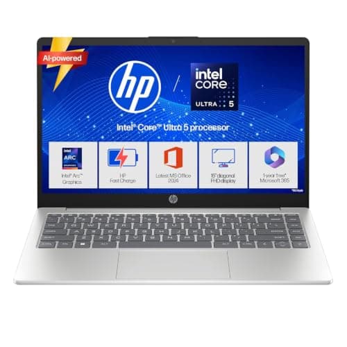 HP 15 Smartchoice, Intel Core Ultra 5 125H 12 TOPS, 24GB DDR5 (Upgradeable) 1TB SSD,Anti-Glare, FHD, 15''/39.6cm,Win11, M365*Office24, Silver, 1.65kg, FD1458TU, FHD Camera w/Shutter, Backlit AI Laptop
