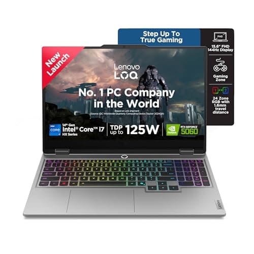 Lenovo LOQ, Intel Core i7 14th Gen 14700HX, NVIDIA RTX 5060 8GB, 16GB RAM, 1TB SSD, 15.6"(39.6cm), 144Hz, Windows 11, Office 20 2 Year Onsite Warranty + Accidental Damage Protection