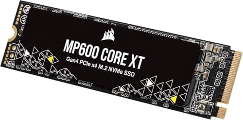 Corsair MP600 CORE XT 1TB PCIe Gen4 x4 NVMe M.2 SSD – High-Density QLC NAND – M.2 2280 – DirectStorage Compatible - Up to 5,000MB/sec – Great for PCIe 4.0 Notebooks and Desktops – Black