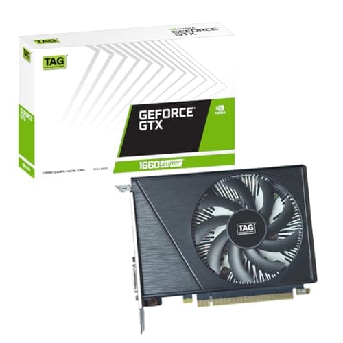 TAG GTX 1660 Super 6GB GDDR6 Graphics Card, Powered by NVIDIA, 192-bit PCIe 3.0 GPU, 1785 MHz Boost Clock, 14 Gbps Memory, HDMI/DVI/VGA Outputs, 4K HDR & VR Ready, Turing Architecture, Video Card