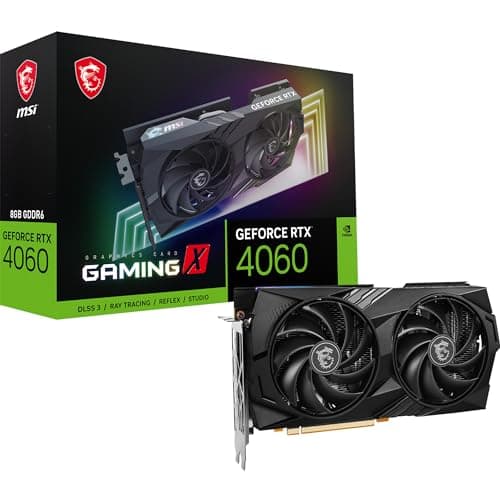MSI GeForce RTX 4060 Gaming X 8G Gaming Graphic Card - NVIDIA GeForce RTX 4060 GPU, 8GB GDDR6 128-bit, 17 Gbps, PCI Express 4 Interface, Upto 2595 MHz, TORX Fan 5.0