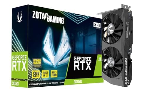 ZOTAC Gaming GeForce RTX™ 3050 ECO Edition 8GB GDDR6 128-bit 14 Gbps PCIE 4.0 Gaming Graphics Card, Active Fan Control, Freeze Fan Stop, ZT-A30500K-10M