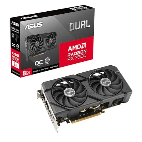 ASUS Dual Radeon RX 7600 EVO OC Edition 8GB GDDR6 Gaming Graphics Card (AMD Radeon RX7600, PCIe 4.0, 1x HDMI 2.1, 3X DisplayPort 1.4a)