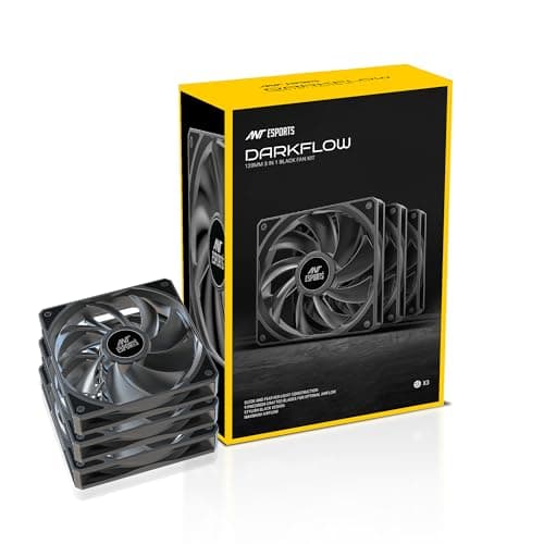 Ant Esports Darkflow 120mm 3 IN 1 Case Fan Kit - Black, High Static Pressure, PWM Control, 1800 RPM, 73.6 CFM Airflow