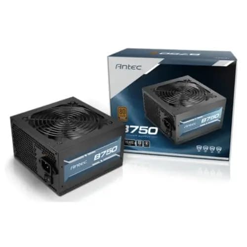 Antec Atom B750 80 Plus Bronze Certified Power Supply with 120mm Silent Fan | 5xSATA connectors | Flat Cable | Active Power Factor Correction | Advanced Fan Control | 750 Watt | 3-Years Warranty