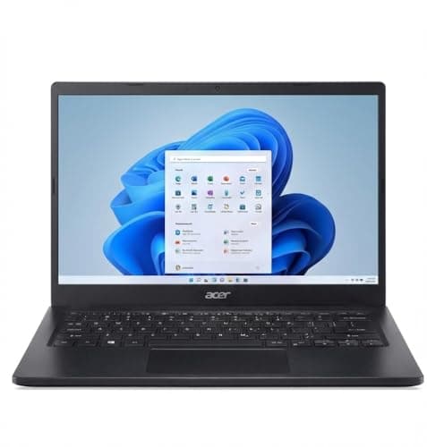 Acer TravelLite Thin Laptop AMD Ryzen 5 7430U (6-Core) 16GB RAM, 512GB SSD 14" Full HD Anti-Glare Display Privacy Shutter Windows 11 MS Office Metal Body 1.34Kg Black 30M Warranty
