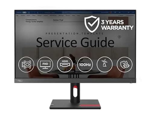 Lenovo ThinkVision S24i-30 23.8” (60.45cm) FHD (1920x1080) IPS, Antiglare, WLED Monitor, HDMI, VGA, Vesa Mount, 100Hz Refresh Rate, 16:9 Aspect Ratio, 99% sRGB Color gamut, 63DEKAR3WW-Raven Black