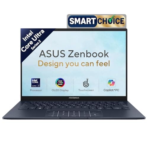 ASUS Zenbook 14 (2026),Smartchoice,Intel Core Ultra 5 225H,16GB RAM,1TB SSD,OLED,Touchscreen,14"(35.5 cm),Win 11,M365 Basic(1Y), Office 24,Ponder Blue,1.28 Kg,UX3405CA-QL1014WS,Thin & Light Laptop