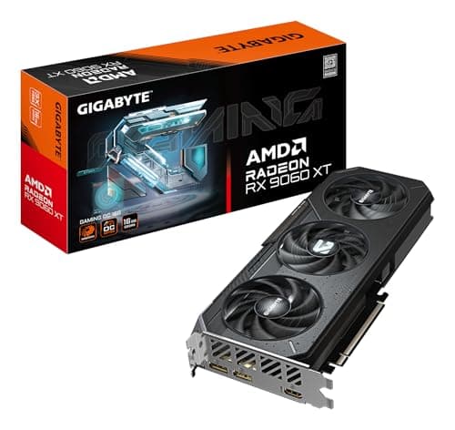 Gigabyte Radeon RX 9060 XT Gaming OC 16G Graphics Card - 16GB GDDR6, 128bit, PCI-E 5.0, 3320 MHz Core Clock, 2 x DisplayPort, 1 x HDMI, GV-R9060XTGAMING OC-16GD