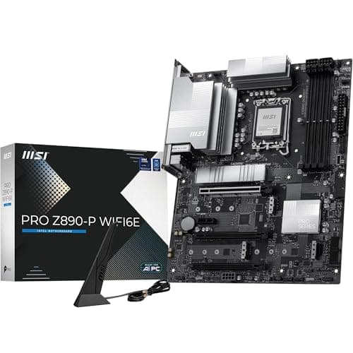 MSI PRO Z890-P WIFI6E Motherboard, ATX - Supports Intel Core Ultra Processors (Series 2), LGA 1851-55A DrMOS, DDR5 Memory Boost (9200+ MT/s OC), PCIe 5.0 x16, M.2 Gen5, Wi-Fi 6E, 5G LAN