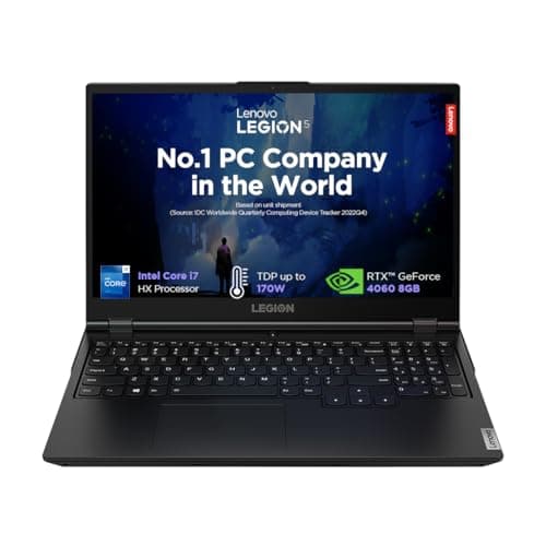 Lenovo Legion 5, Intel Core i7 13th Gen 13650HX, NVIDIA RTX 4060 8GB, 24GB RAM, 512GB SSD, FHD IPS 15.6"(39.6cm), 14Hz, Win11, Office Home'24, Grey, 2.3Kg, 83JJ0010IN, 3 Month Game Pass Gaming Laptop