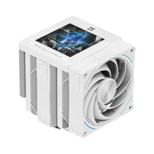 Thermalright Phantom Spirit 120 Vision Snow CPU Air Cooler, Twin Tower Radiator 2150RPM Speed,480x480 Resolving Power IPS Screen with 3.95in,Computer Cooler for Intel lga1851/1700/115x,AM4/AM5