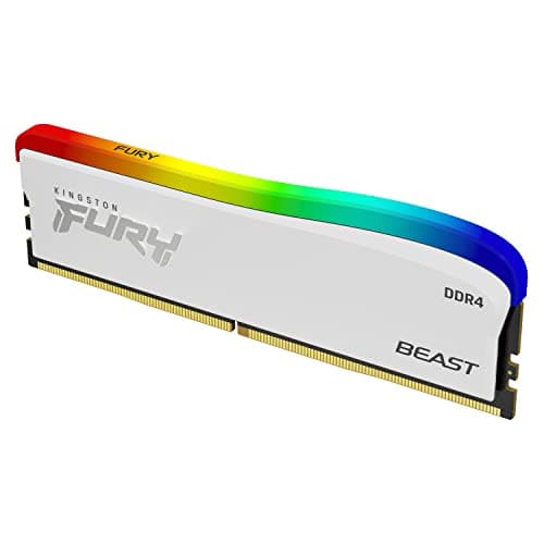 Kingston Fury Beast DDR4 RGB Special Edition Memory 8GB 3200MT/s DDR4 CL16 DIMM White RGB SE