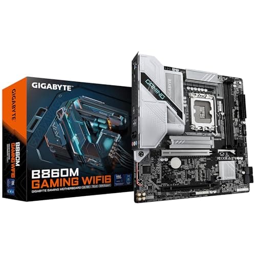 GIGABYTE B860M Gaming WIFI6 Micro-ATX Motherboard – LGA1851, DDR5 9066(OC), PCIe 5.0, .5GbE LAN, Wi-Fi 6, Bluetooth 5.3