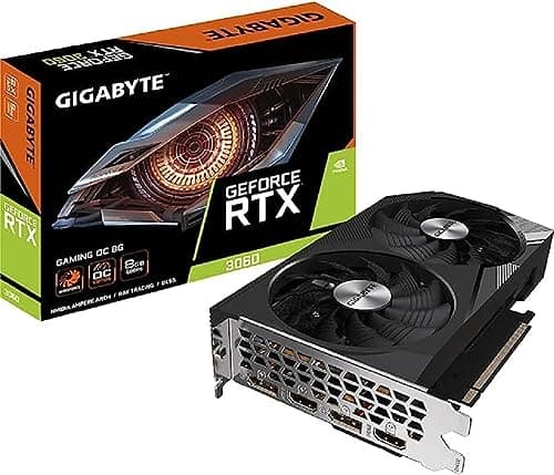 GIGABYTE nVidia GeForce RTX 3060 GAMING OC 8G GDDR6 Video Card, 1807 MHz PCI-E 4.0, 2x DP 1.4a, 2x HDMI 2.1
