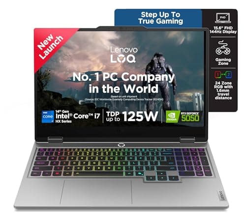 Lenovo LOQ 2025 Intel Core i7-14700HX| NVIDIA RTX 5050 8GB (16GB RAM/1TB SSD/144Hz Refresh Rate/440 AI TOPS/15.6" (39.6cm)/Windows 11/Office 2024/3 Mon.Game Pass/Grey/2.4Kg), 83JE00P6IN