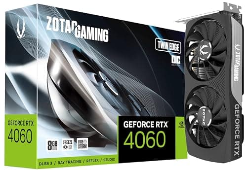 ZOTAC Gaming GeForce RTX 4060 8Gb Twin Edge GDDR6 Graphics Card | 128-bit 17 Gbps Upto 2460 MHz GPU | 3 DP 1 HDMI PCI Express 4.0 8X Interface | 5 Years (3 + 2 Years Extended Warranty)