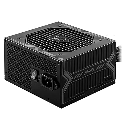 MSI MAG A550BN Gaming Power Supply Unit, 80 Plus Bronze Certified Power Supply, 550 Watt, 12V Single-Rail, DC-to-DC Circuit, 120mm Fan, 5-Year Limited Warranty